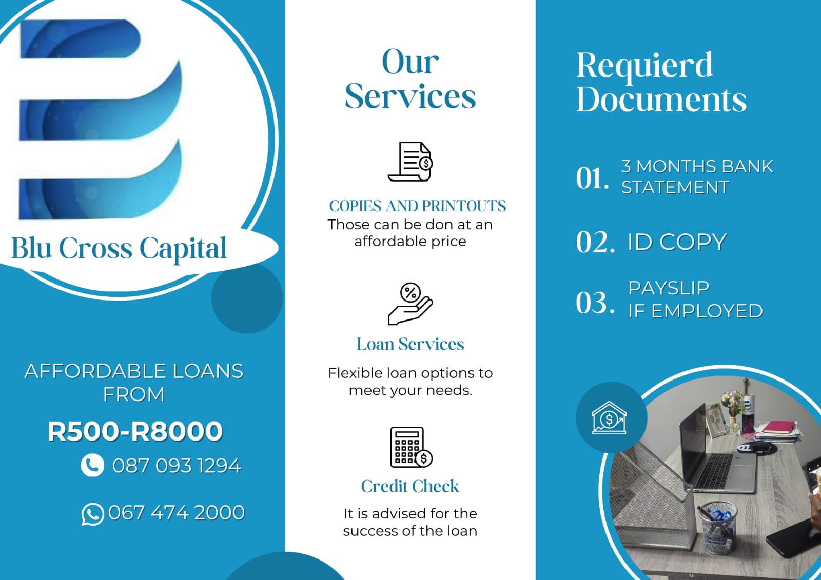 BluCross Capital full service provider promotional poster